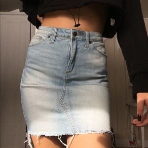 Light wash denim skirt